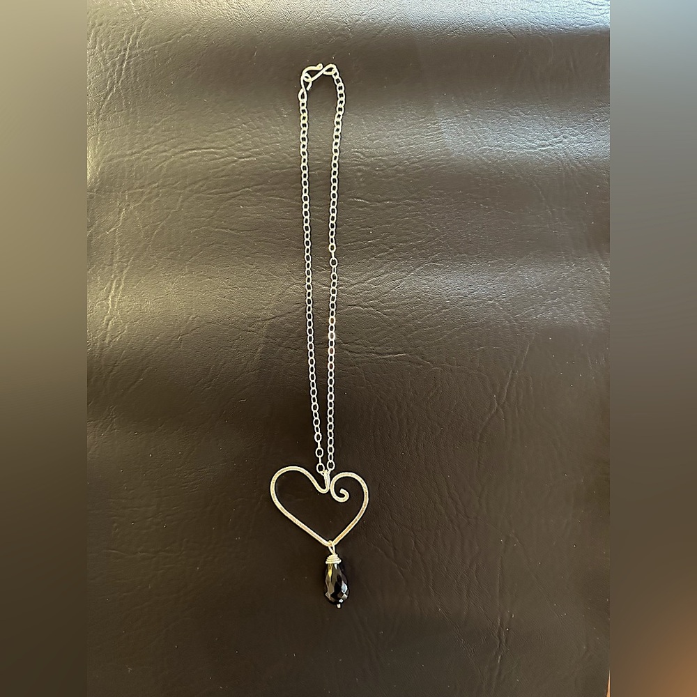 Sterling silver heart necklace